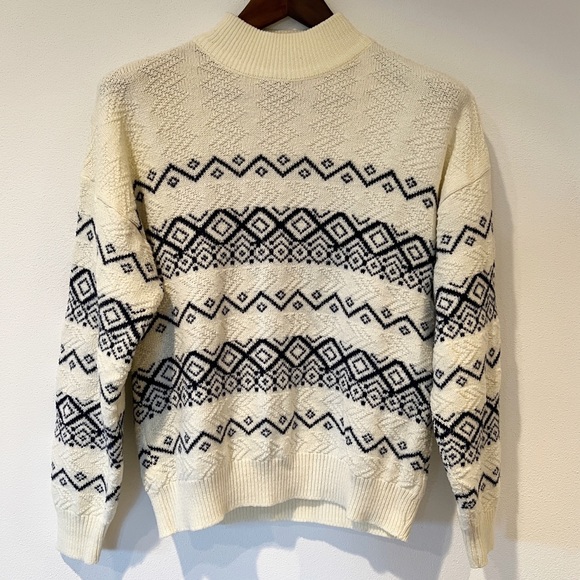 Vintage Sweaters - Vintage Rainbow Ridge Mock Neck Textured Sweater